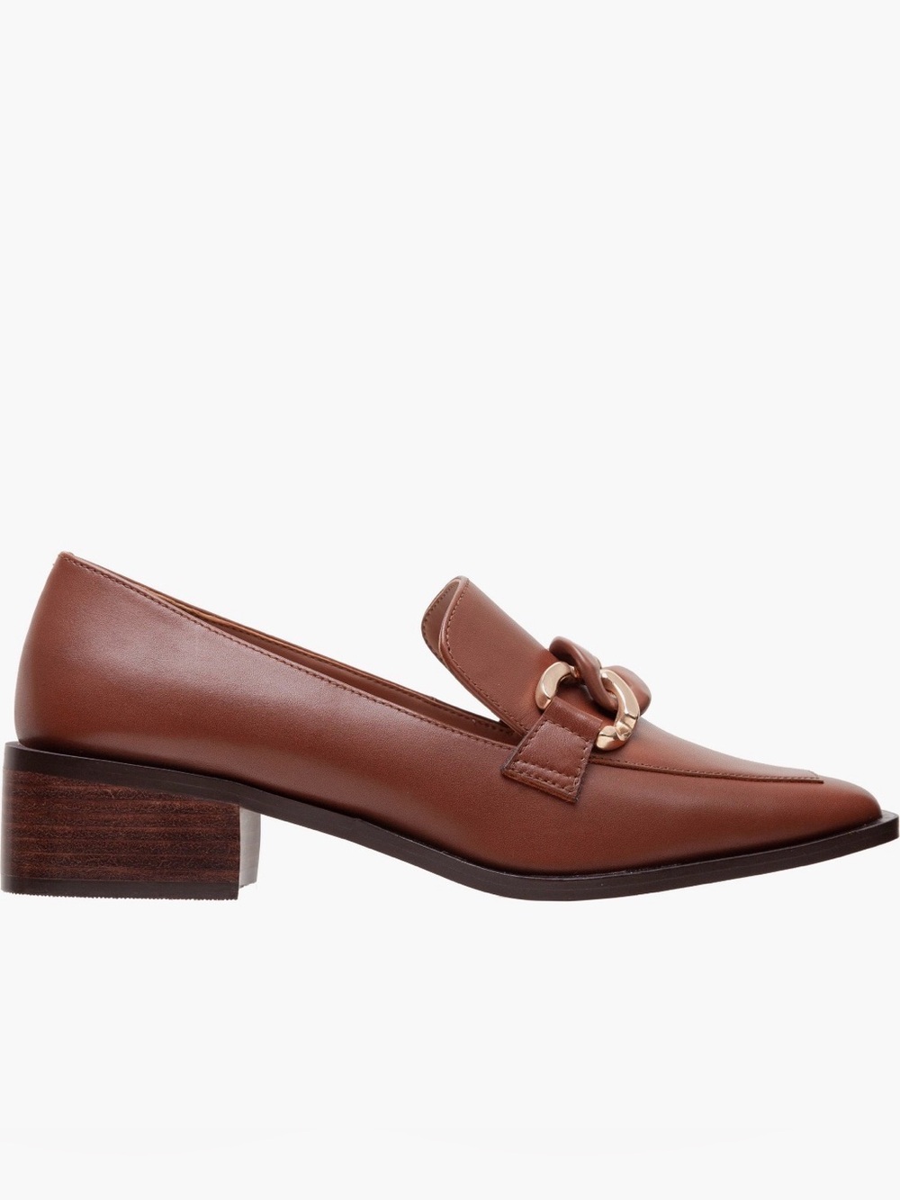 Linea Paolo - Chrystie Chain Block Heel Loafer  Leather